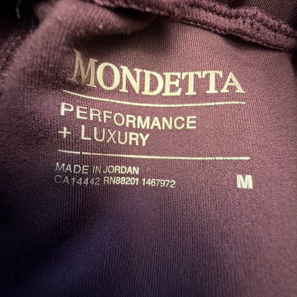 Mondetta Performance Luxury Jogger Pants Womens M Burgundy High Rise Stretch - Picture 5 of 11